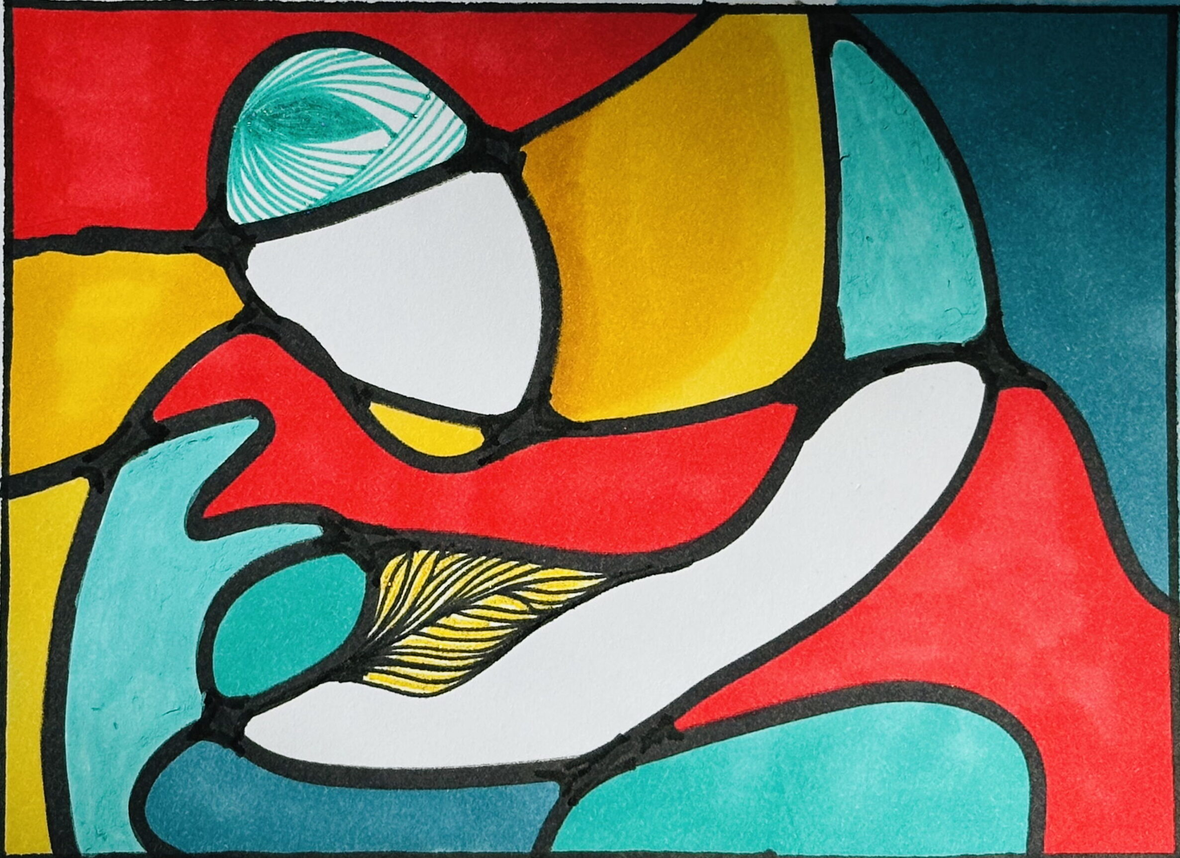 Abstract art piece looks like a human figure leaning to the side gathering wheat